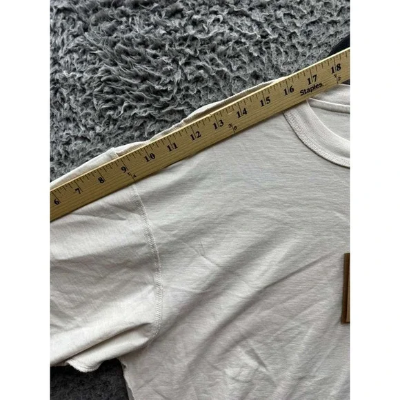 NWD Stussy Relaxed Fit Cotton Lazy Crewneck Short Sleeve Tee Bone Unisex Size‎ M